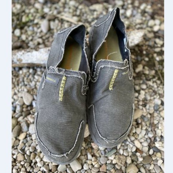 merrell canvas slip on shoes